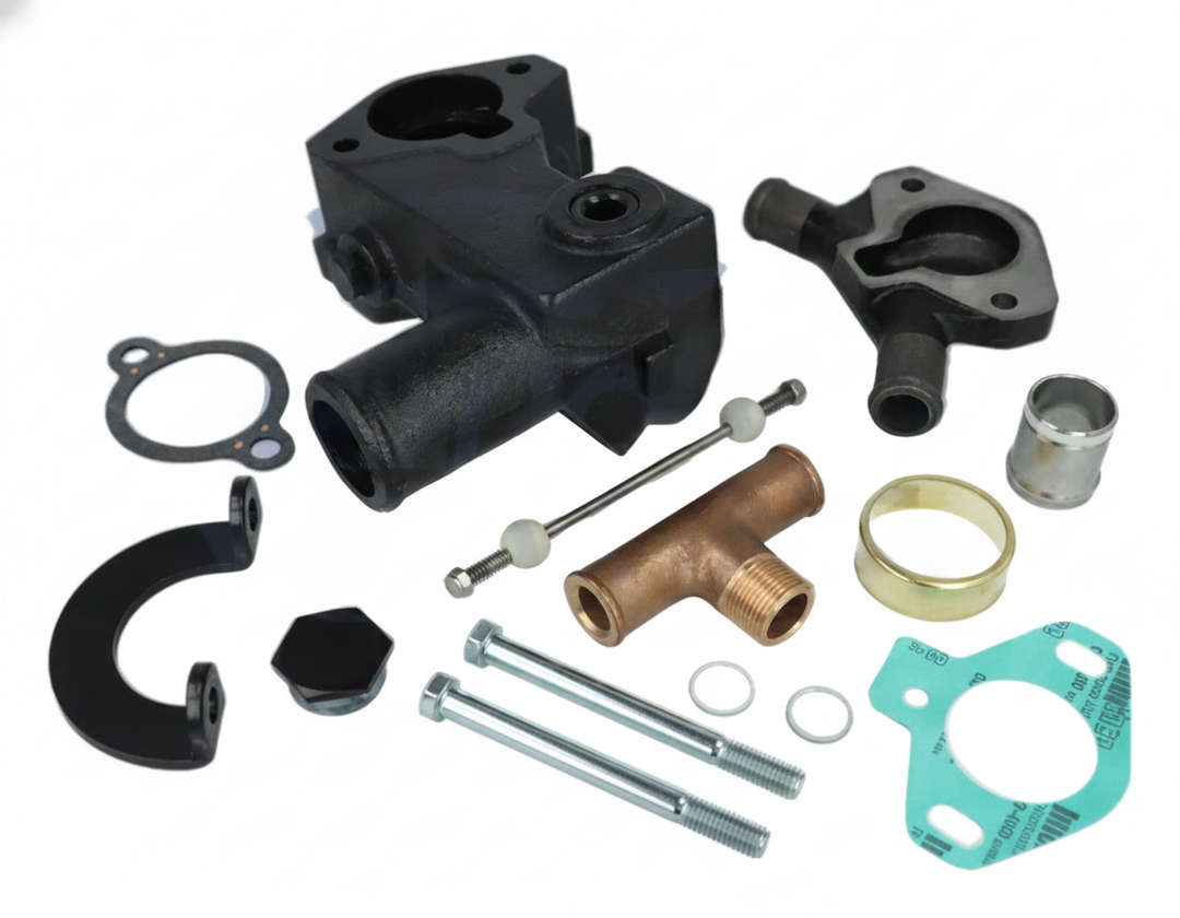 Aftermarket MerCruiser 6-Pipe Thermostat Housing Kit 87290A23 - Studio image 1