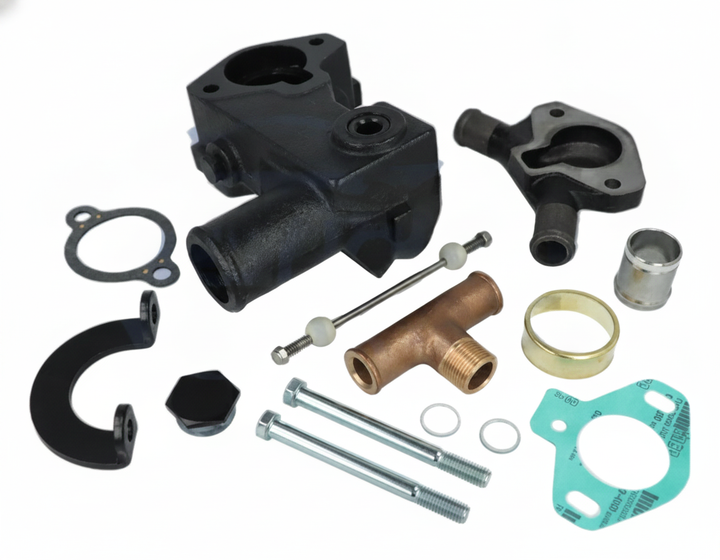 Aftermarket MerCruiser 6-Pipe Thermostat Housing Kit 87290A23 - Studio image 1