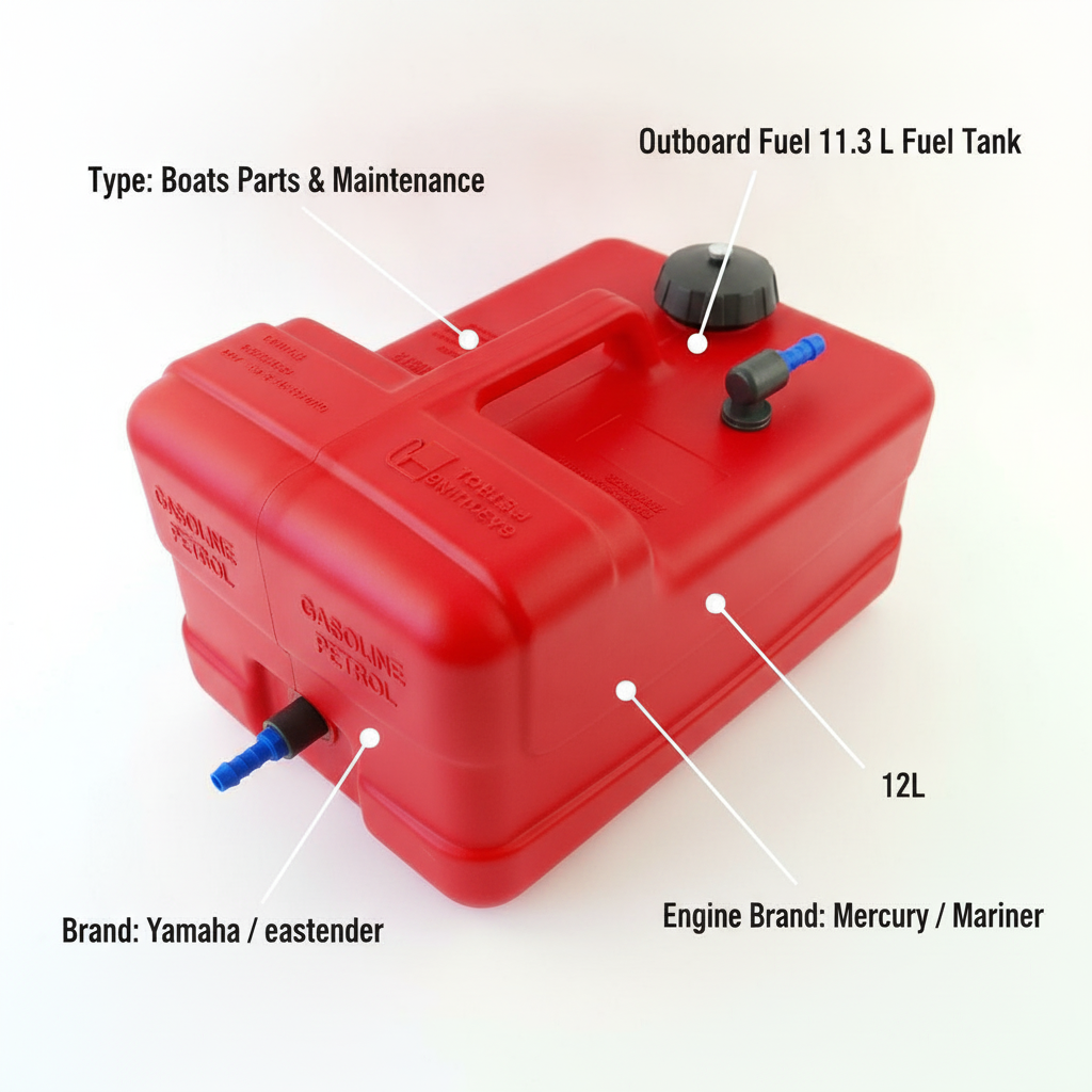 Outboard Fuel 11.3 L Outboard Fuel Tank for Honda, Yamaha, Mercury - UK Stock image 1
