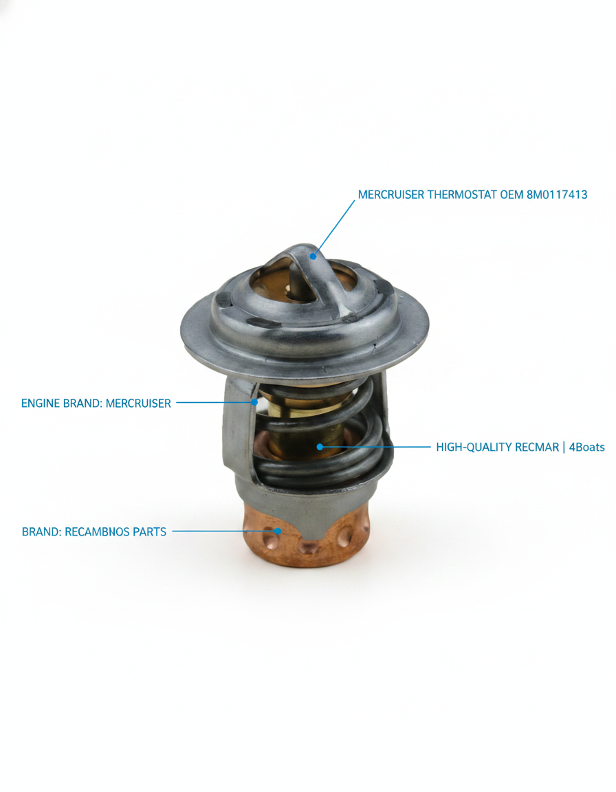 MERCRUISER THERMOSTAT OEM 8M0117413 - High-Quality RECMAR | 4Boats - Technical specification image 2
