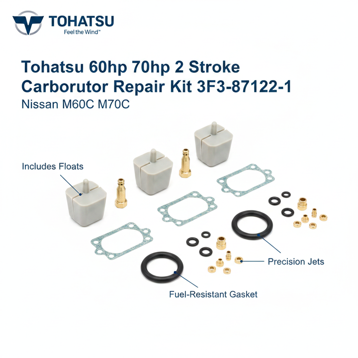 Tohatsu OEM CARBURETOR REPAIR KIT — Part #3F3-87122-1 - Technical specification image 2