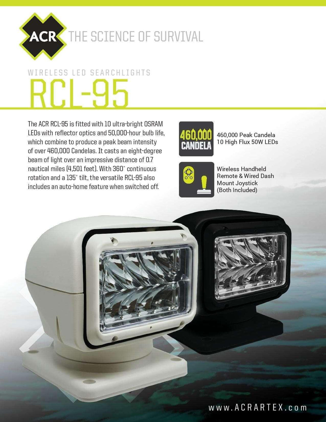 ACR RCL-95 Wireless LED Searchlight - 1958 - 4Boats