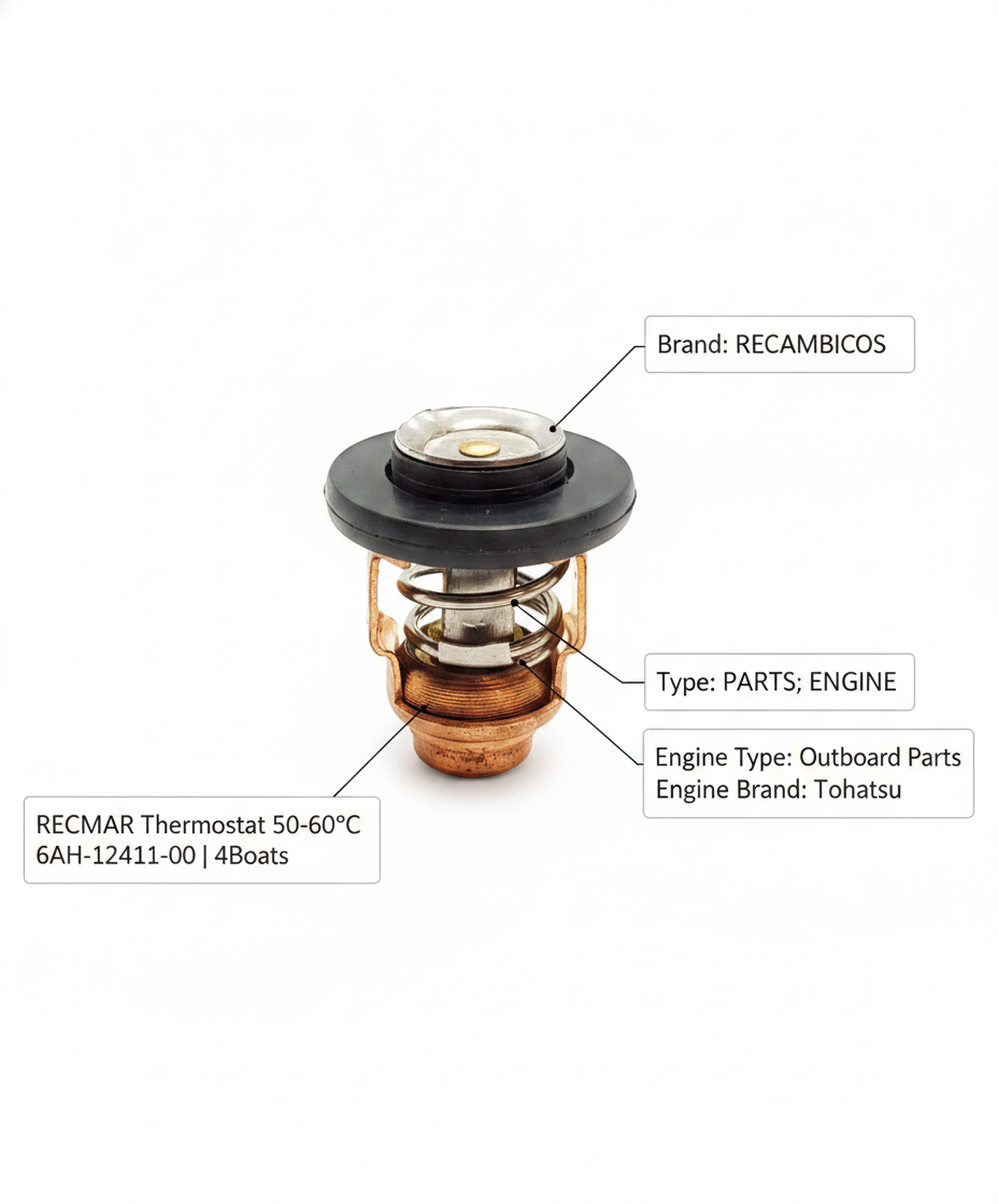 RECMAR Thermostat 50-60°C 6AH-12411-00 | 4Boats - Technical specification image 2