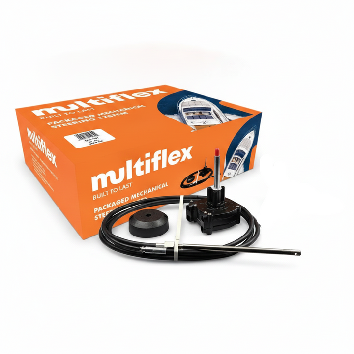 13ft Boat Steering Kit Helm Bezel Cable Wheel Up To 150HP Multiflex 3.95m Marine - Alternative angle image 2