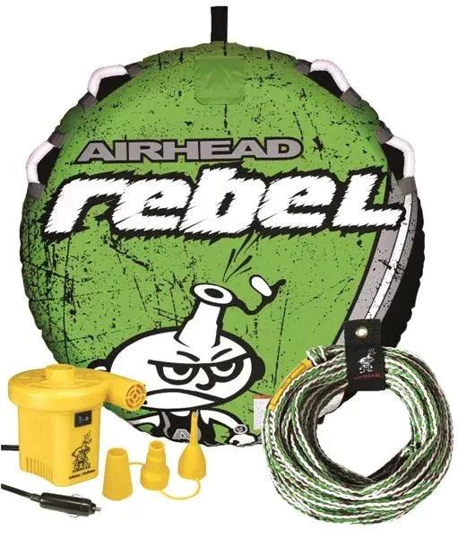 Airhead Rebel Kit - 1 Rider, Tube, Rope & Pump - 4Boats