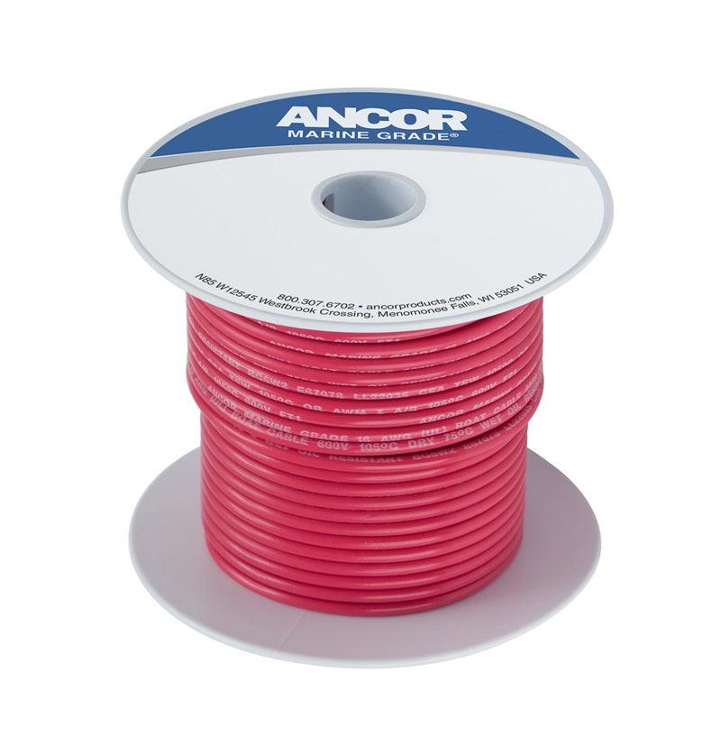 Ancor Tinned Copper Wire, 8 AWG (8mm²), Red - 50ft - 4Boats