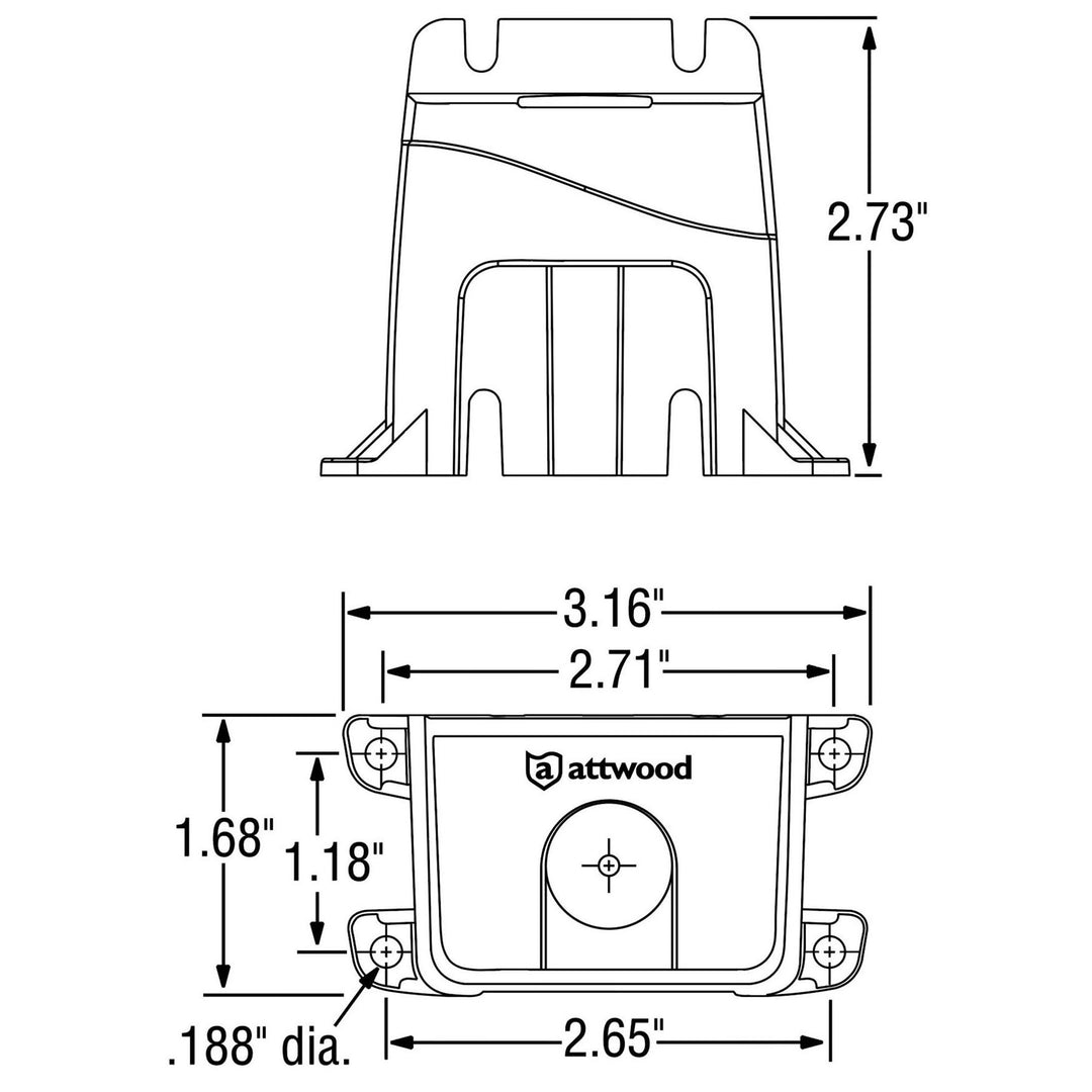 Attwood ASM Electronic Bilge Pump Switch (12V) - 4Boats