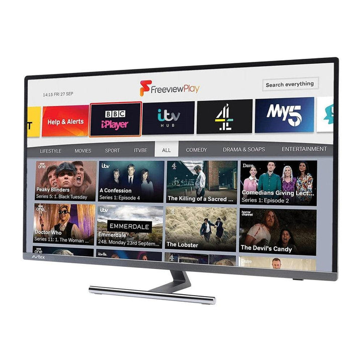 Avtex 279TS-F 27" LED HDTV with Freeview Play WiFi & Satellite Decoder and Sound bar - 4Boats