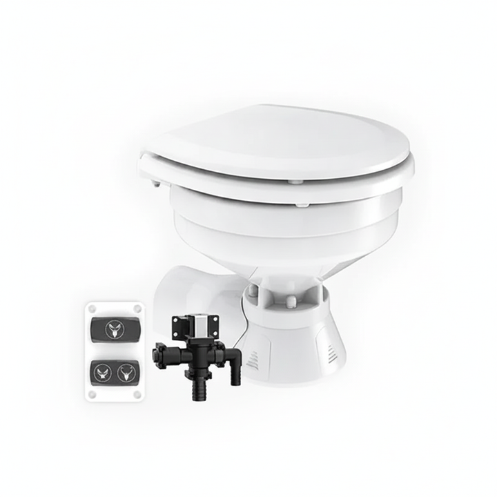 Seaflo Quiet Freshwater Electric Toilet 24V Compa | 4Boats - Studio image 1
