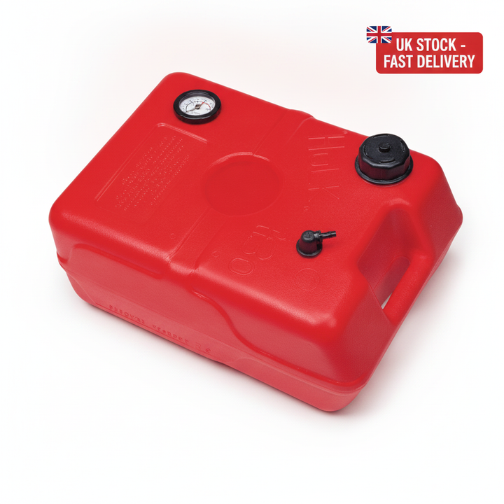 HULK 30L Portable Outboard Fuel Tank Marine Petrol Gas Can Nuova Rade with Gauge - UK Stock image 1