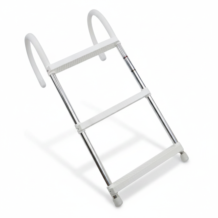 Hook-over Aluminium Boarding ladder, 3 steps | 4Boats - Alternative angle image 2