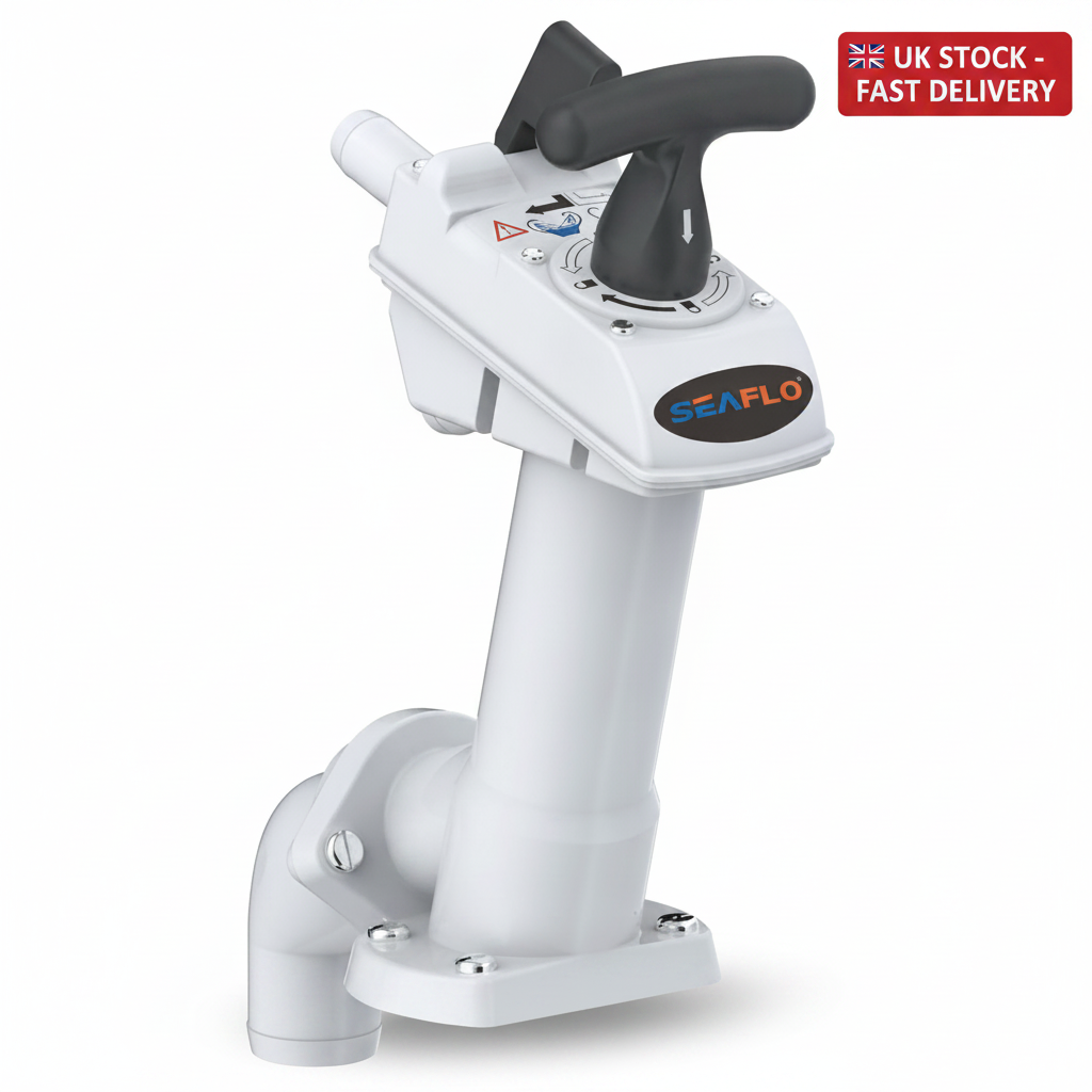 SEAFLO Marine Toilet Manual Hand Flush Pump SFMTP-03 Replacement Fits Jabsco - UK Stock image 1