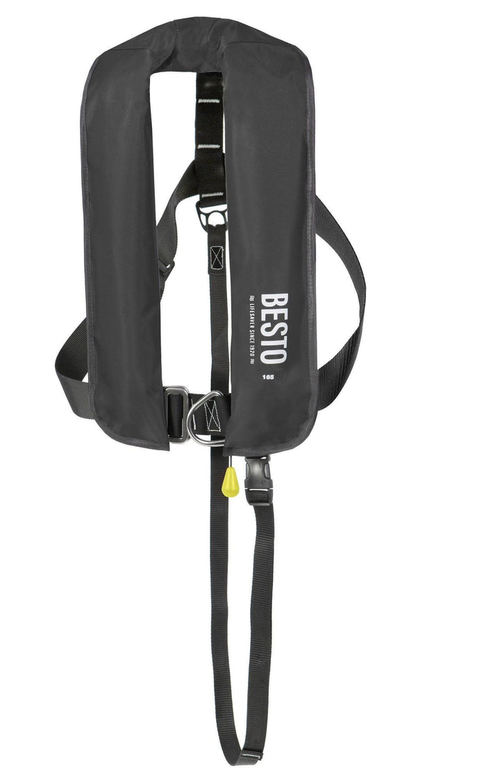 Besto 165N Inflatable Lifejacket 165N 40+kg Adult in Navy, Red or Black - 4Boats