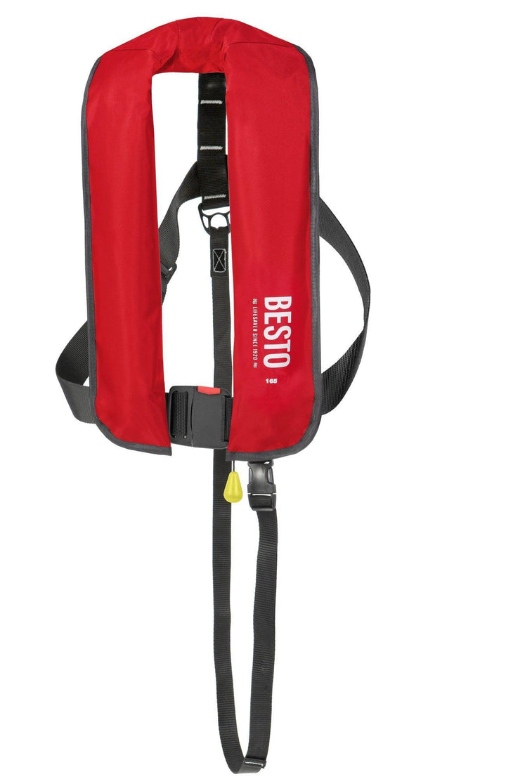 Besto 165N Inflatable Lifejacket 165N 40+kg Adult in Navy, Red or Black - 4Boats