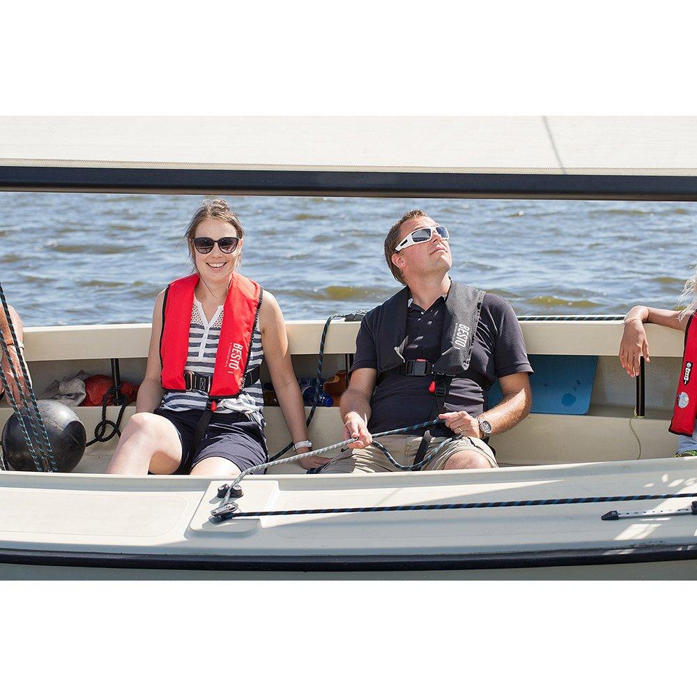 Besto 165N Inflatable Lifejacket 165N 40+kg Adult in Navy, Red or Black - 4Boats
