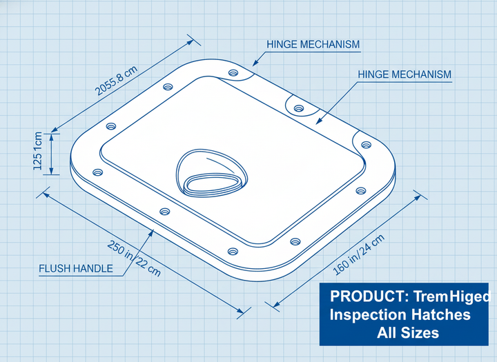 Trem Hinged Inspection Hatches All Sizes - Technical specification image 3