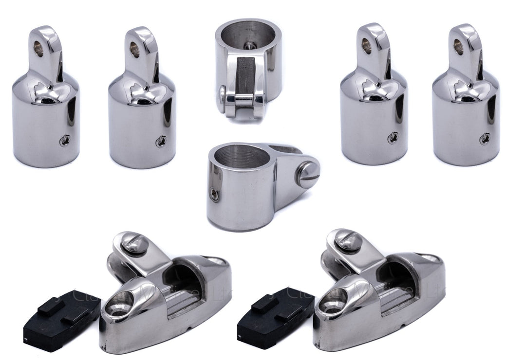 Bimini fittings kit PIVOT hinge stainless steel boat cover canopy sprayhood fitting tubing - 4Boats