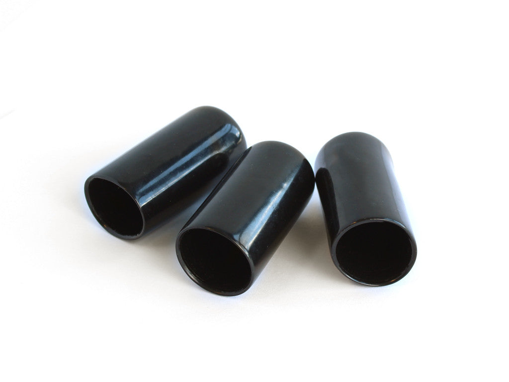 Black plastic end caps for wire rope cable - 4Boats