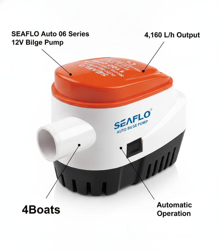 SEAFLO Auto 06 Series 12V Bilge Pump 4,160 L/h | 4Boats - UK Stock image 1