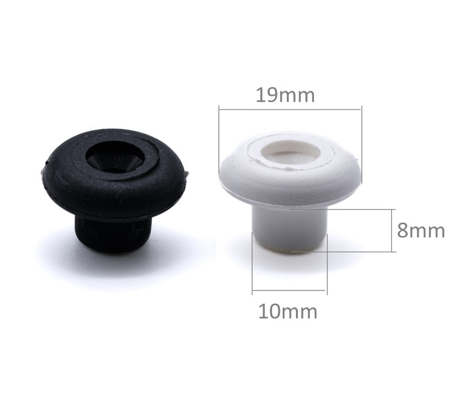 Canopy lacing mushroom button deck fitting black and white - 4Boats