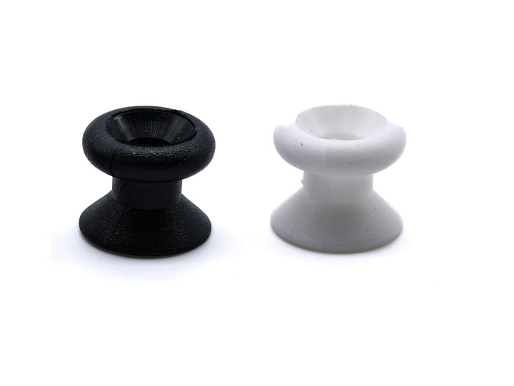 Canopy lacing mushroom / button with bevel base black and white - 4Boats