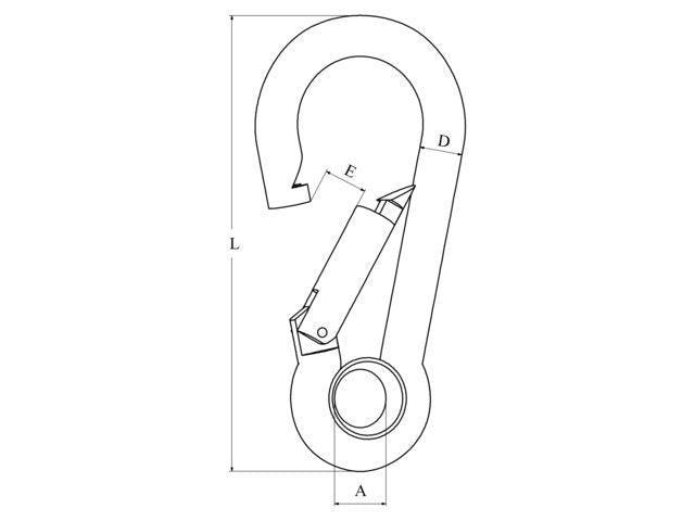 Carbine Hooks Classic With Eye - by Talamex - 4Boats