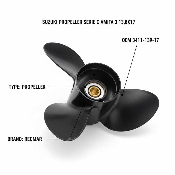 SUZUKI PROPELLER SERIE C AMITA 3 13,8X17 | OEM 3411-139-17 | PROPELLERS | SOLAS - Technical specification image 2