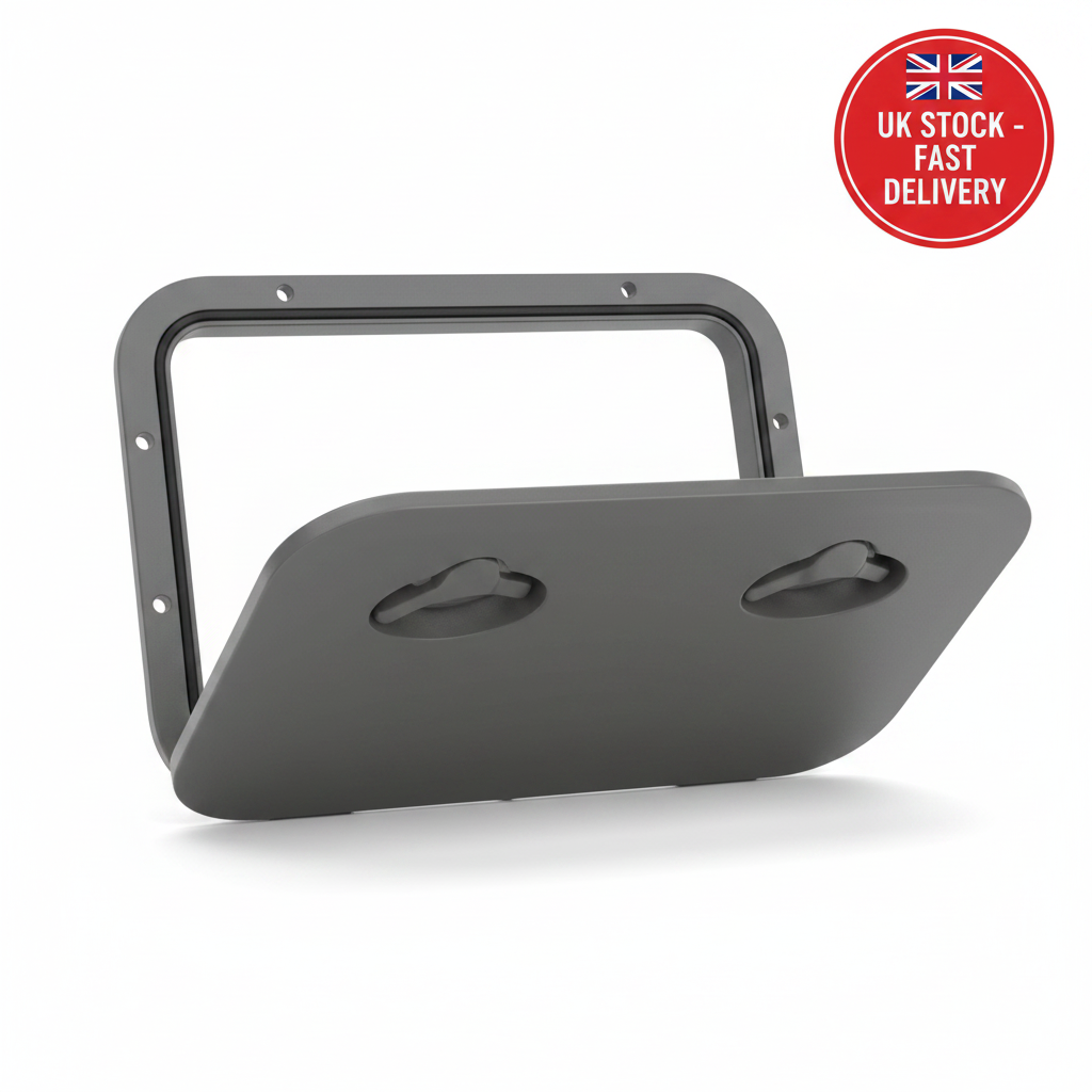 TOP LINE Hatch 315 × 440mm Grey ISO12216 | 4Boats - UK Stock image 1