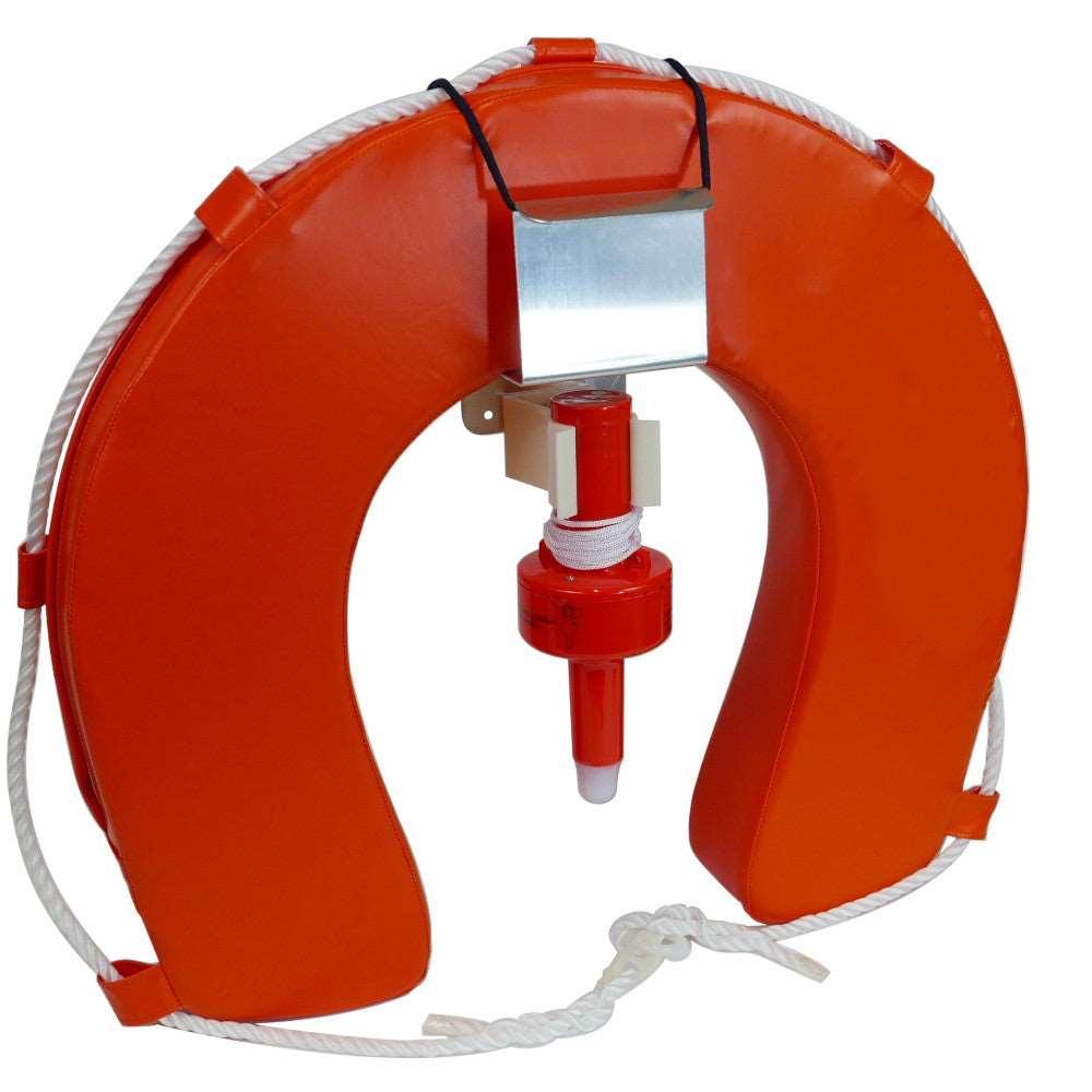 Complete Man Overboard Kit – Horseshoe Lifebuoy, LED Light and Backet - 4Boats