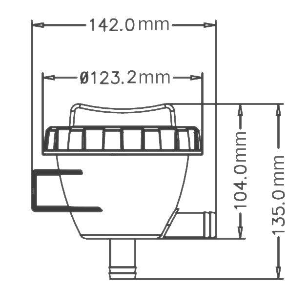 Cooling Water Strainer, 0.5L Capacity, Fits 16mm Hose - 4Boats