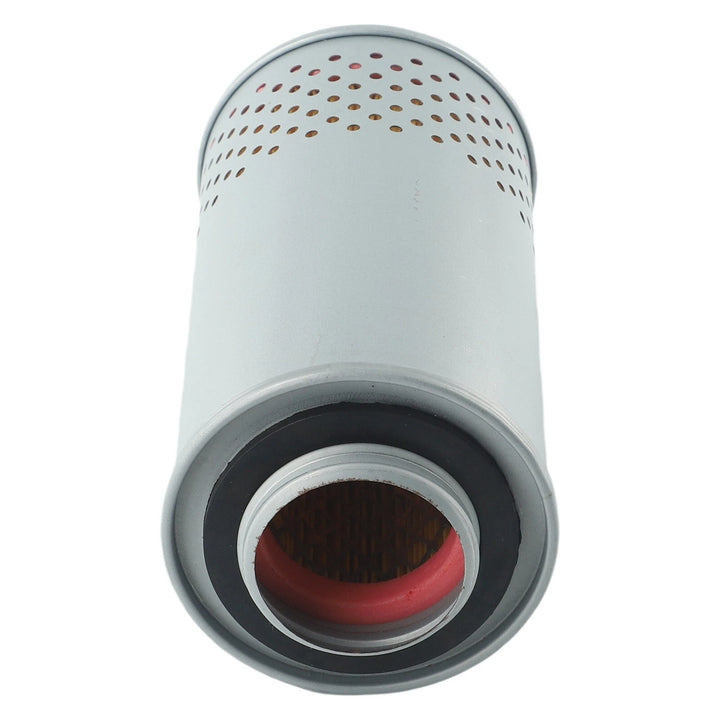 Volvo Penta 876069 replacement crankcase breather filter – open end with rubber seal and red filter element