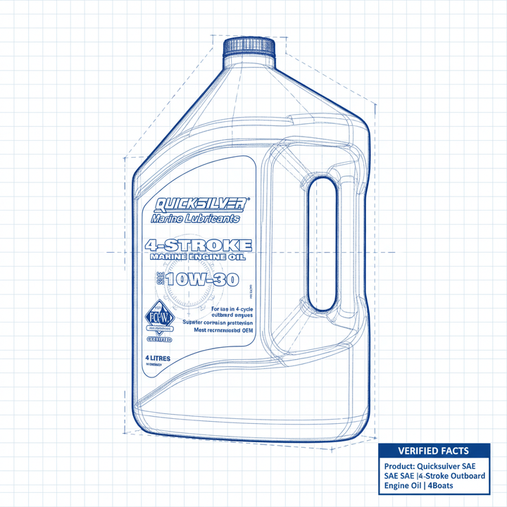 Quicksilver SAE SAE SAE 10W | 30 4‑Stroke Outboard Engine Oil | 4Boats - Technical specification image 3