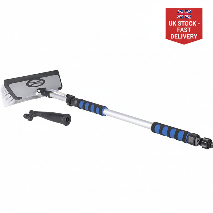 Talamex Deck Brush Set with Waterflow & Boat Hook Telescopic Handle - UK Stock image 1