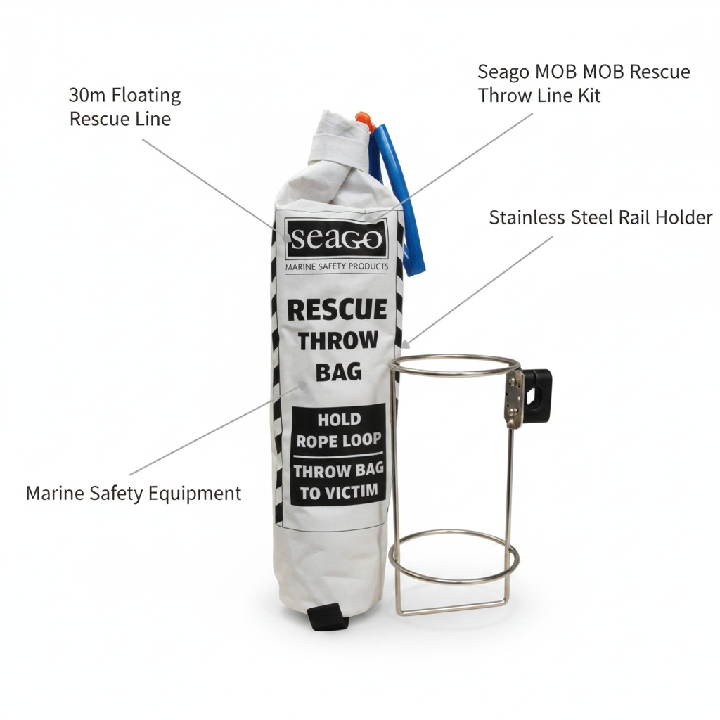 Seago MOB MOB MOB Rescue Throw Line Kit | 30m Floating Line | 4Boats - Technical specification image 2