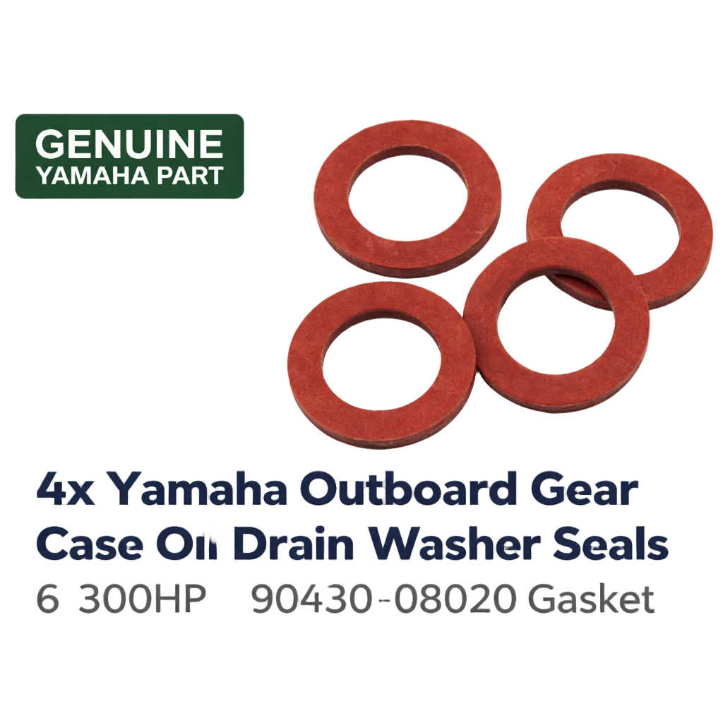 4x Yamaha Outboard Gear Case Oil Drain Washer Seals 6-300HP 90430-08020 Gasket