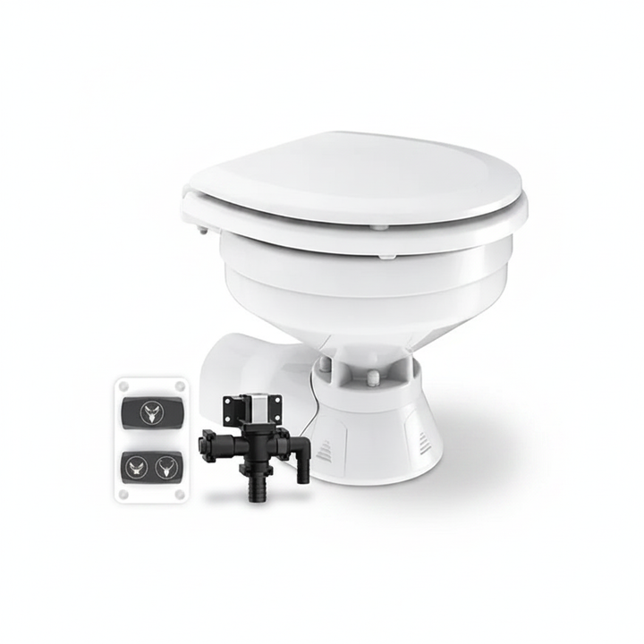 Seaflo Quiet Freshwater Electric Toilet 24V Compa | 4Boats - Alternative angle image 2