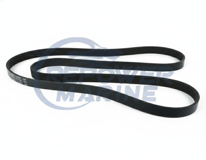 Drive Belt for Volvo Penta D4, D6 with Power Steering, Repl: 21407028 - Technical specification image 4