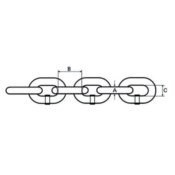 CALIBRATED Hot 6mm Hot-Dip Galvanised Chain, 60m Reel | 4Boats