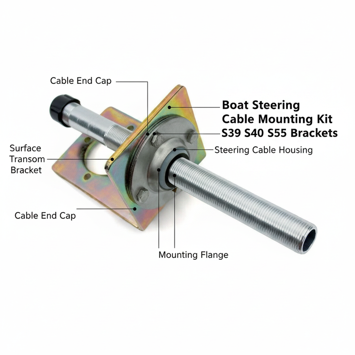 Boat Steering Cable Mounting Kit Surface Transom Brackets S39 S40 S55 Brackets - Technical specification image 2