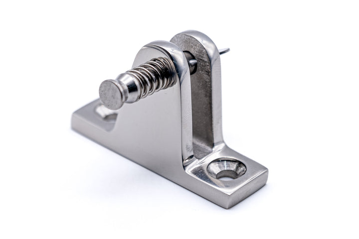 Deck hinge fitting 81 degree angled with quick release drop nose pin - 4Boats