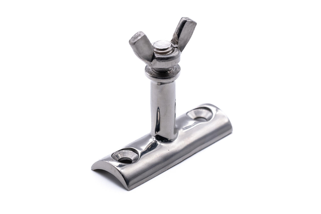 Deck hinge fitting concave base with stem for solar panels 316 A4 stainless steel - 4Boats