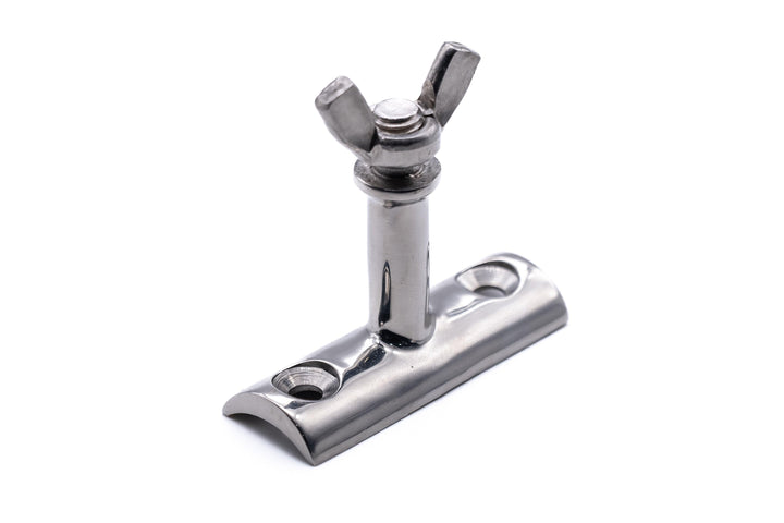 Deck hinge fitting concave base with stem for solar panels 316 A4 stainless steel - 4Boats