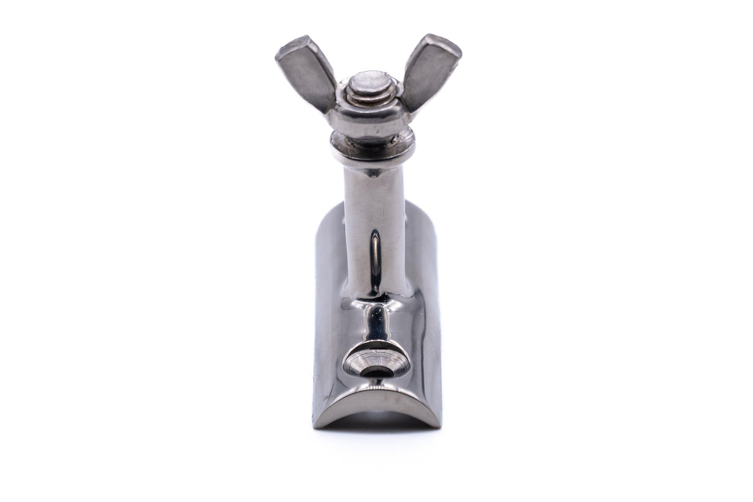 Deck hinge fitting concave base with stem for solar panels 316 A4 stainless steel - 4Boats