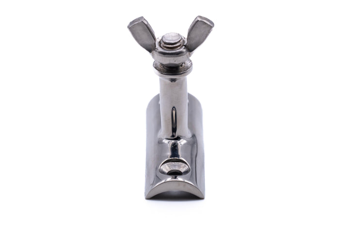 Deck hinge fitting concave base with stem for solar panels 316 A4 stainless steel - 4Boats