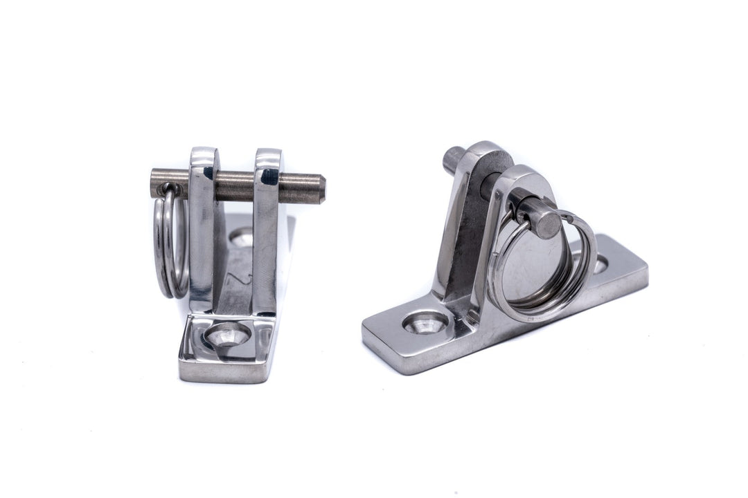 Deck hinge fitting straight 90 degree hinge with quick release ring - 4Boats