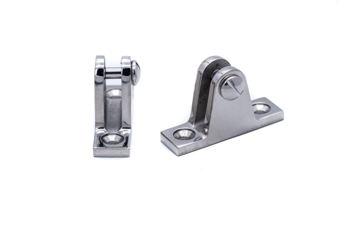 Deck hinge fitting straight 90 degree mount for boat canopy - 4Boats