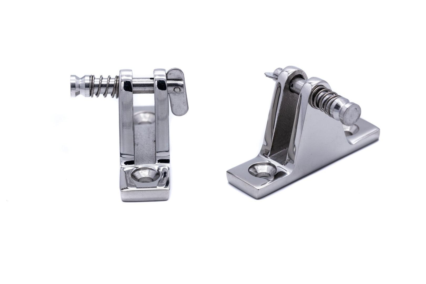 Deck hinge fitting straight 90 hinge with quick release drop nose spri ...