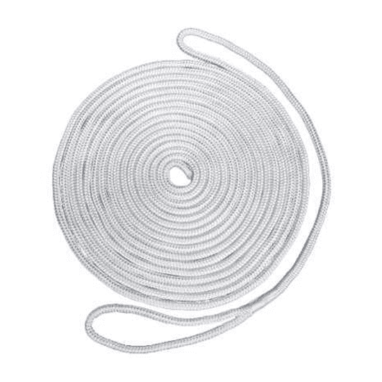 Dockline Braid on Braid - 12mm x 10m - White - 4Boats