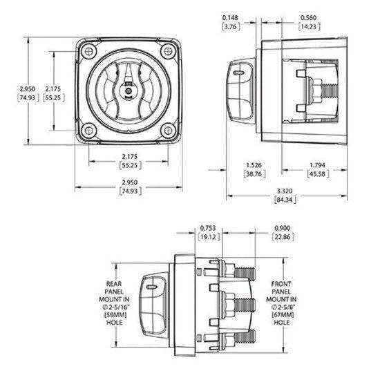 Dual Battery Switch M-Series, Blue Sea - 4Boats