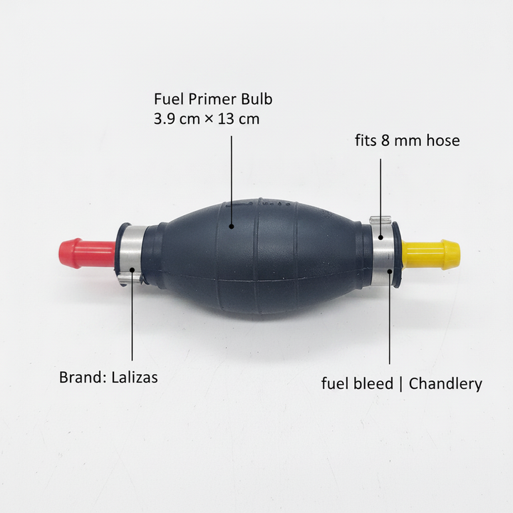 Fuel Primer Bulb 3.9 cm × 13 cm (fits 8 mm hose) | 4Boats - UK Stock image 1